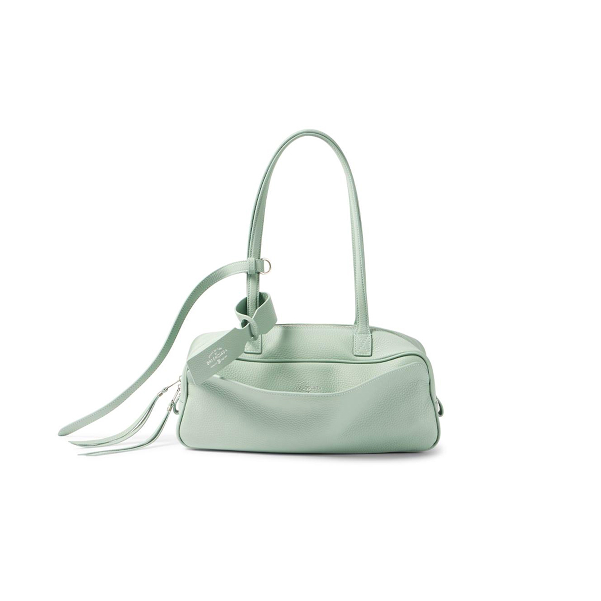 BALENCIAGA WOMEN’S CARRIE SMALL LEATHER SHOULDER BAG 8329202ABNP3837 (31*12*12cm)